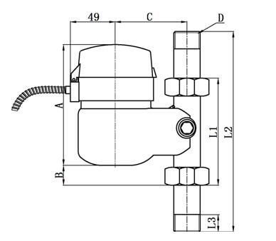 光電直(zhí)讀遠傳水表外形(xíng)尺寸圖