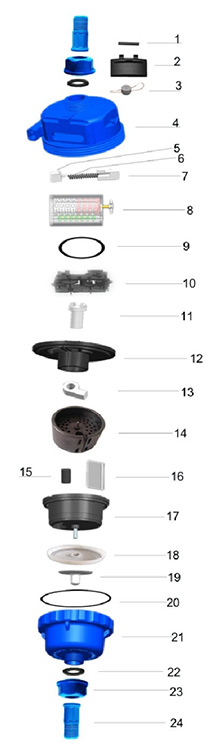 容積式水表(尼(ní)龍塑殼)結構圖(tu)