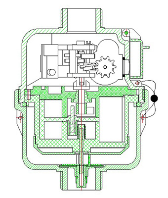 容積式水表(biǎo)(尼龍塑殼)原理(lǐ)圖